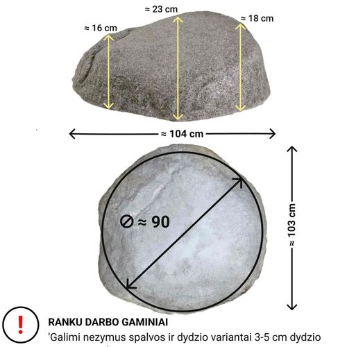 Dekoratyvinis akmens imitacijos dangtis XL-04, Gartendek.lt