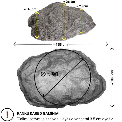 Dekoratyvinis akmens imitacijos dangtis XL-02, Gartendek.lt