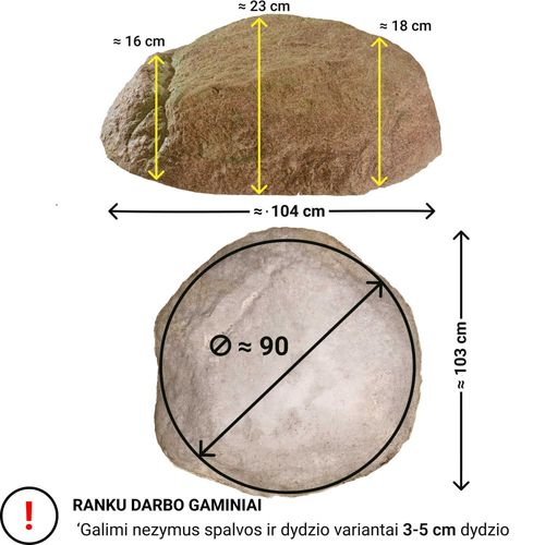 Dekoratyvinis akmens imitacijos dangtis XL-04, Gartendek.lt